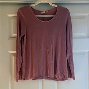 Mercer & Madison Dusty Rose Long Sleeve Top